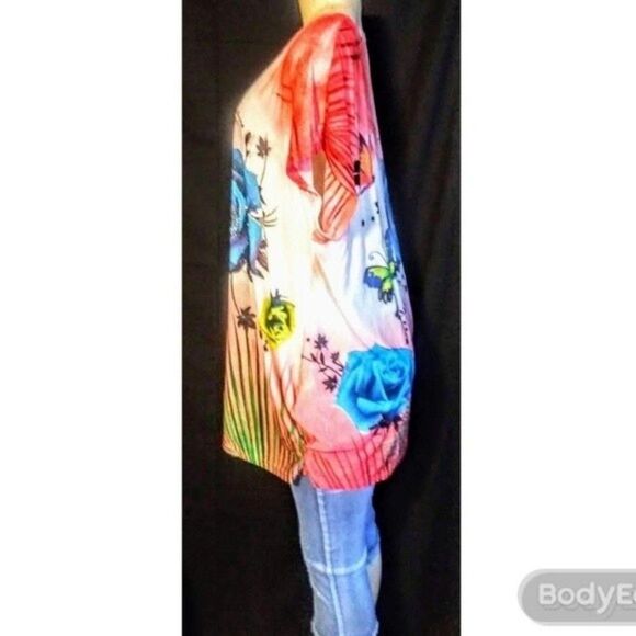 Red Butterfly Shirt With Bling - Picture 9 of 10